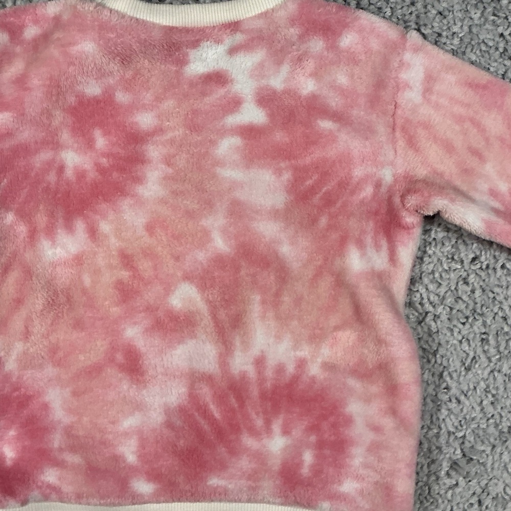 Disney Minnie Mouse Girls Pink Tie-Dye Sweatshirt with Sequins Size 2T - Picture 9 of 14